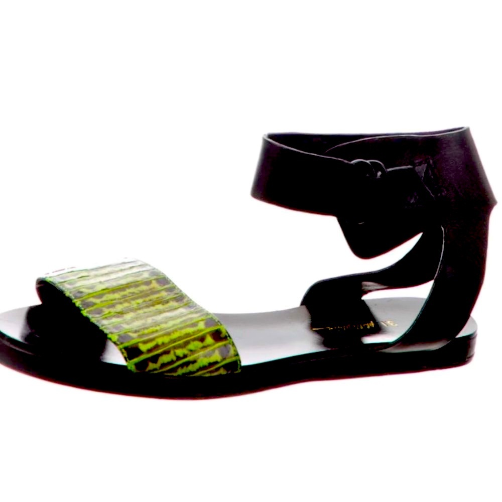 Size 7 -   NEW Philip Lim Leather with Snakeskin Sandals.